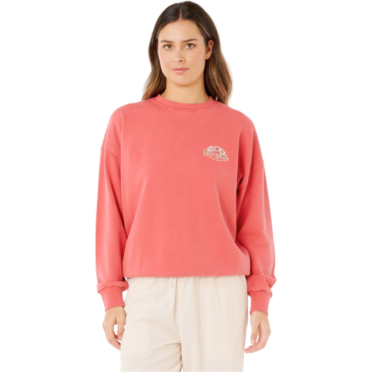 2026 Rip Curl Womens Bells Heritage Crew 0B9WFL - Deep Red